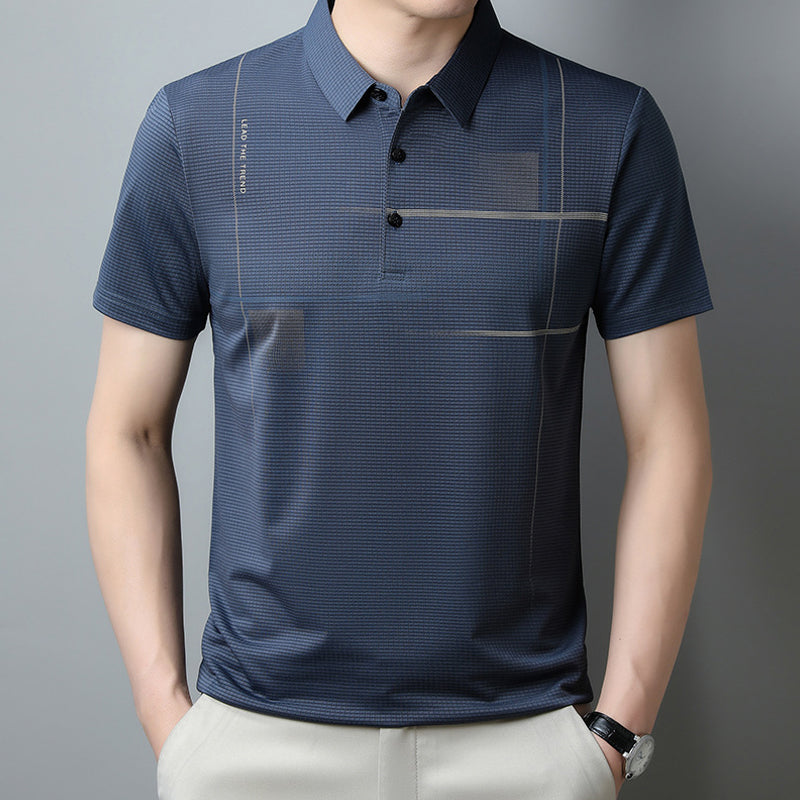 Alistair® | Loose, Cool And Breathable T-Shirt With Revere Collar For Men