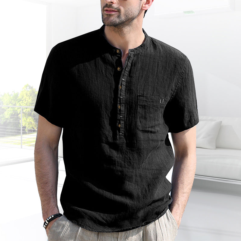 Joesph® | Men'S Solid Color Short-Sleeved Shirt With Pockets