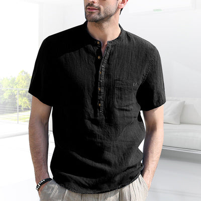 Joesph® | Men'S Solid Color Short-Sleeved Shirt With Pockets