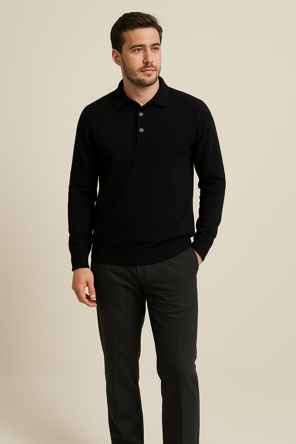Aaron | 100% Cashmere Polo Shirt