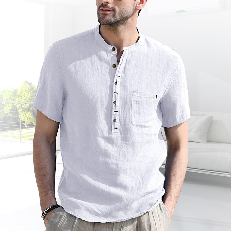 Joesph® | Men'S Solid Color Short-Sleeved Shirt With Pockets