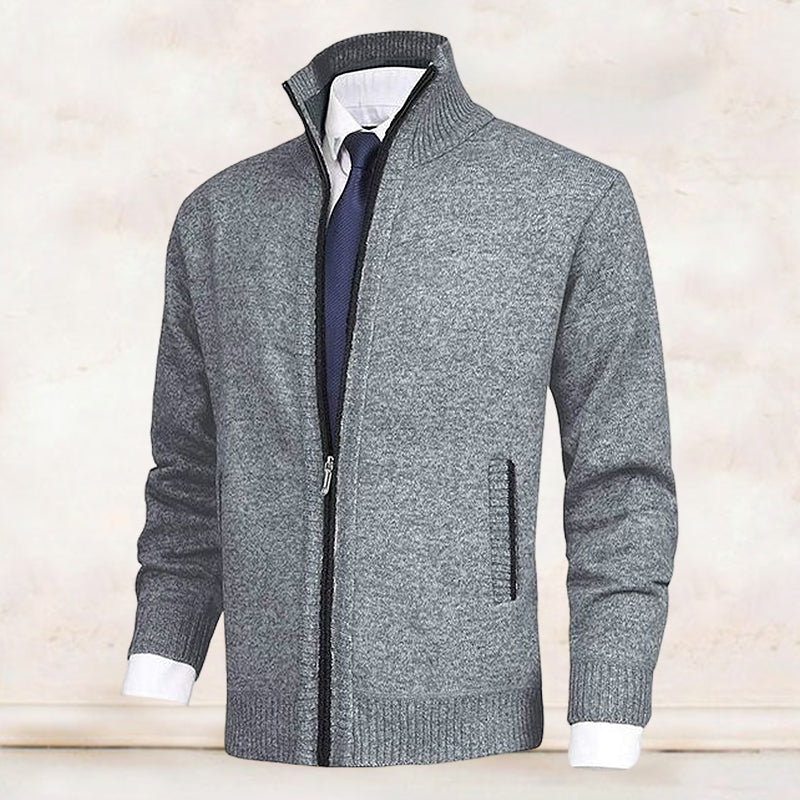 Jody® | Men'S Fashion Solid Color Stand-Up Collar Cardigan