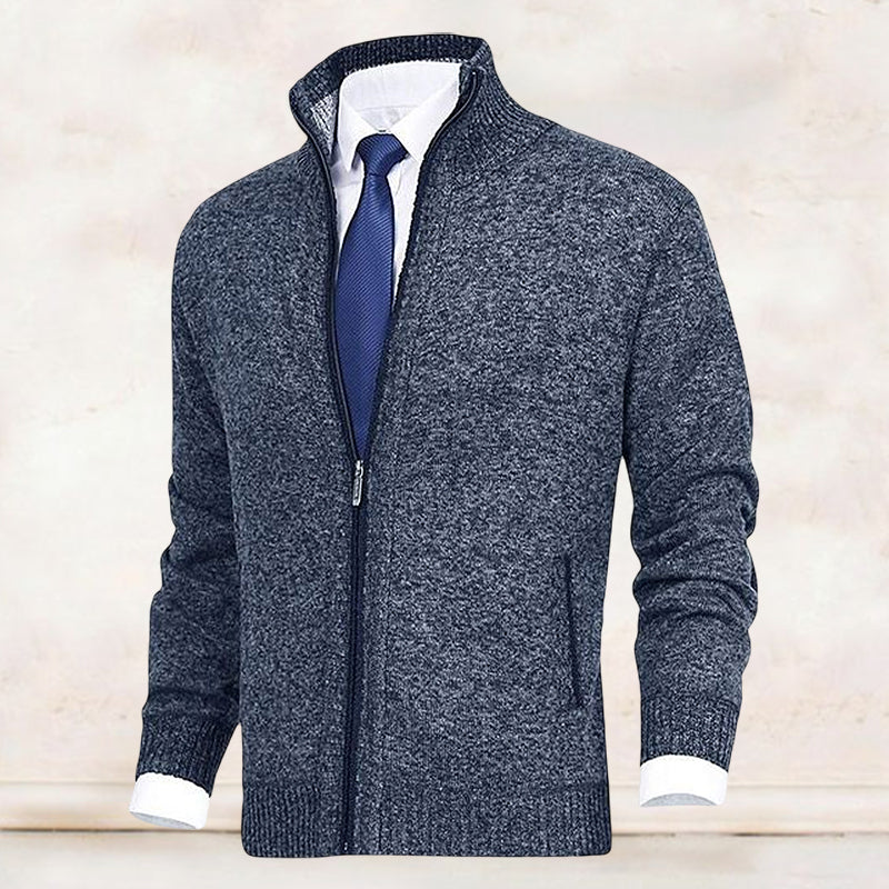 Jody® | Men'S Fashion Solid Color Stand-Up Collar Cardigan