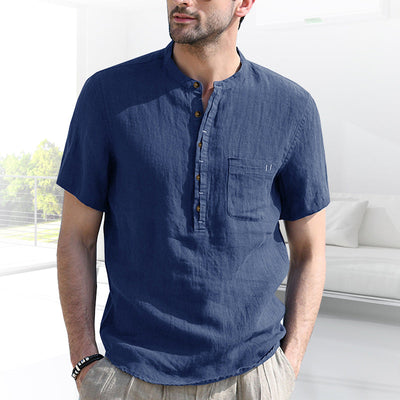 Joesph® | Men'S Solid Color Short-Sleeved Shirt With Pockets