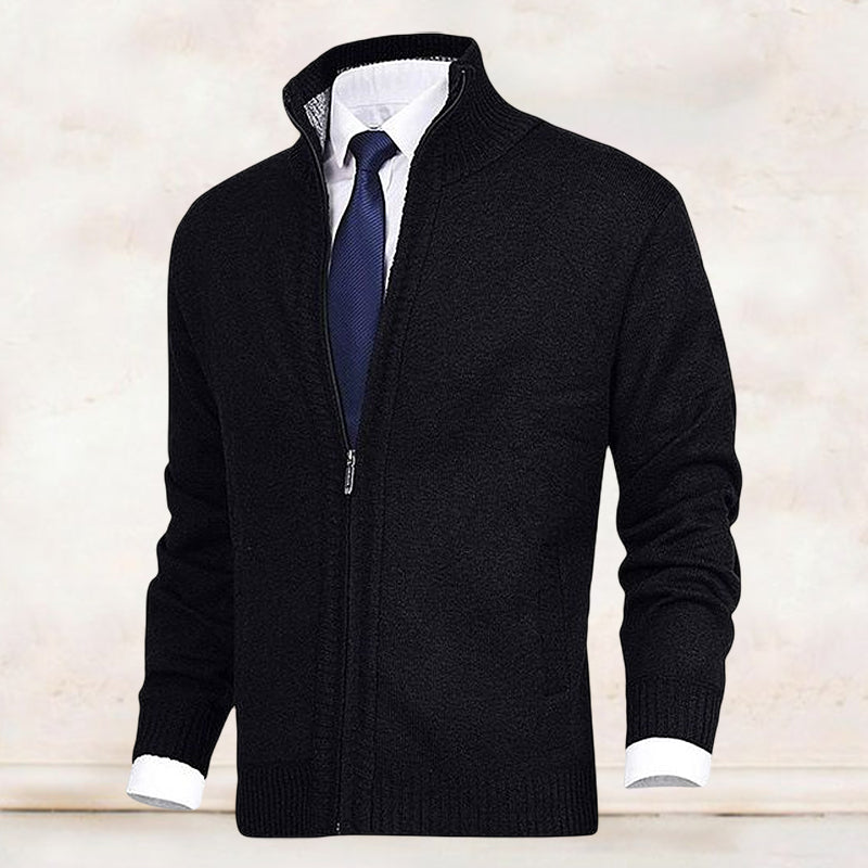 Jody® | Men'S Fashion Solid Color Stand-Up Collar Cardigan