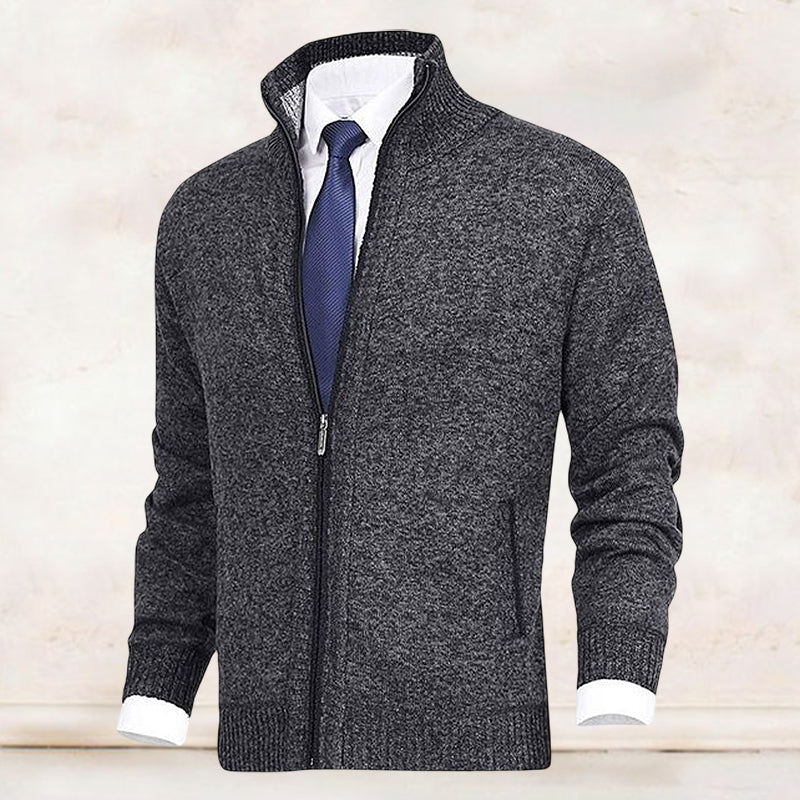 Jody® | Men'S Fashion Solid Color Stand-Up Collar Cardigan