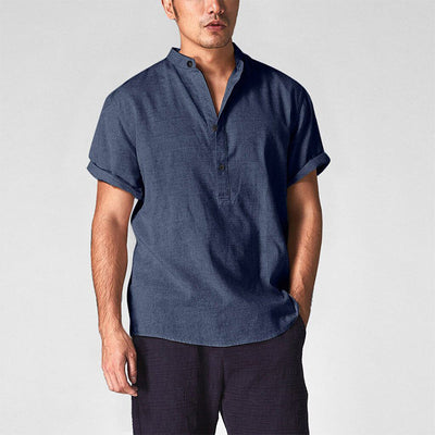 Declan® | Versatile Short-Sleeved Men'S Shirt Made Of Cotton And Linen