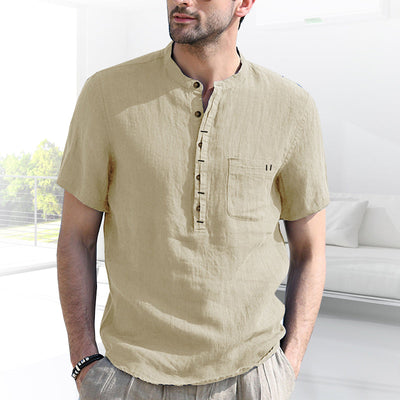 Joesph® | Men'S Solid Color Short-Sleeved Shirt With Pockets