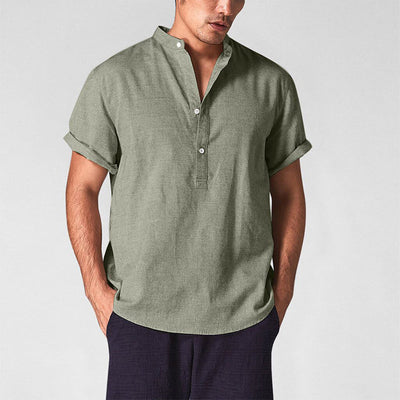 Declan® | Versatile Short-Sleeved Men'S Shirt Made Of Cotton And Linen