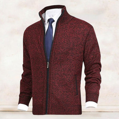 Jody® | Men'S Fashion Solid Color Stand-Up Collar Cardigan