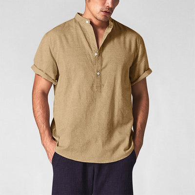 Declan® | Versatile Short-Sleeved Men'S Shirt Made Of Cotton And Linen