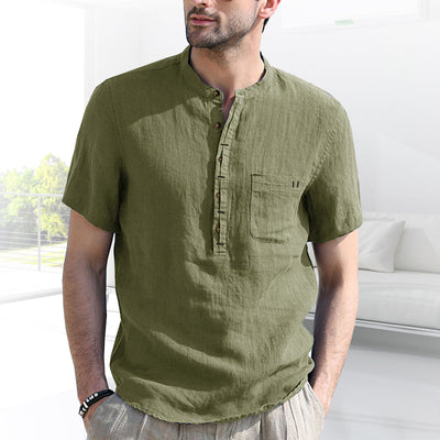 Joesph® | Men'S Solid Color Short-Sleeved Shirt With Pockets