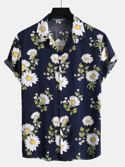 Arquipo® | Sunflower Print Revere Shirt