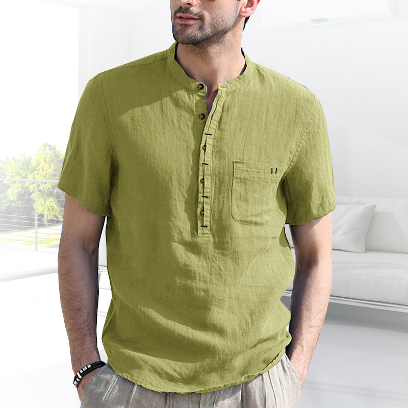 Joesph® | Men'S Solid Color Short-Sleeved Shirt With Pockets