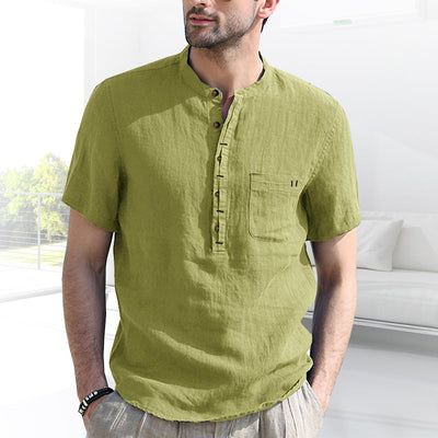 Joesph® | Men'S Solid Color Short-Sleeved Shirt With Pockets