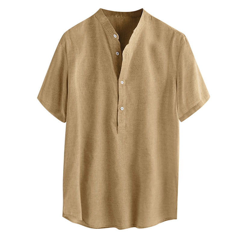 Declan® | Versatile Short-Sleeved Men'S Shirt Made Of Cotton And Linen