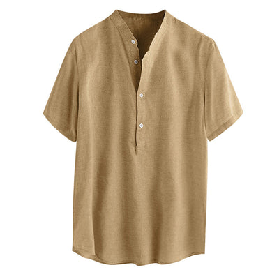 Declan® | Versatile Short-Sleeved Men'S Shirt Made Of Cotton And Linen
