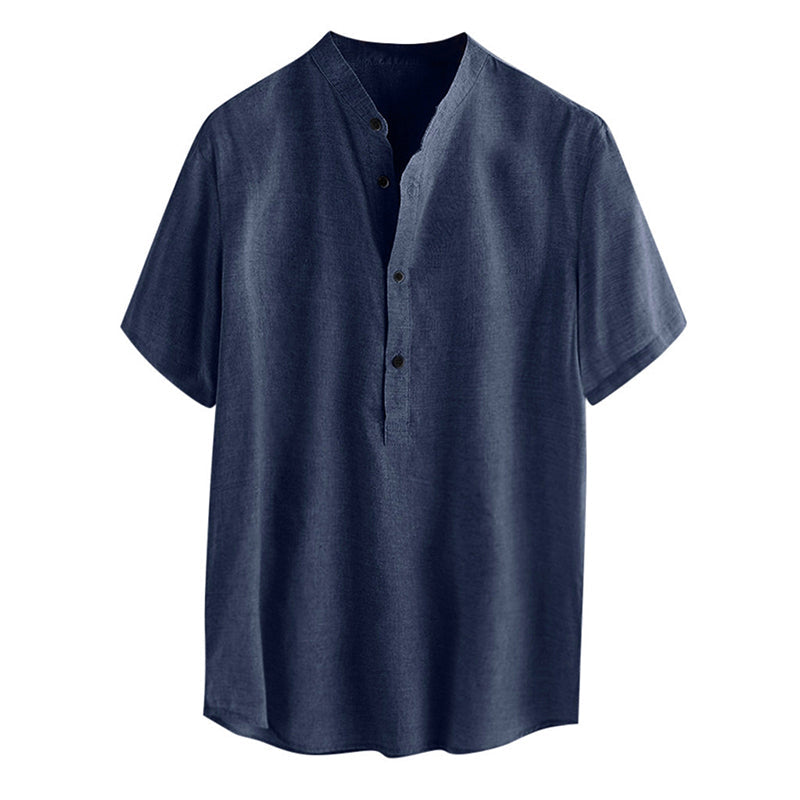 Declan® | Versatile Short-Sleeved Men'S Shirt Made Of Cotton And Linen