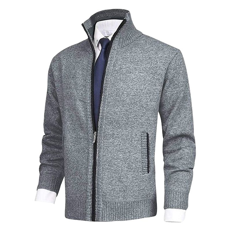 Jody® | Men'S Fashion Solid Color Stand-Up Collar Cardigan