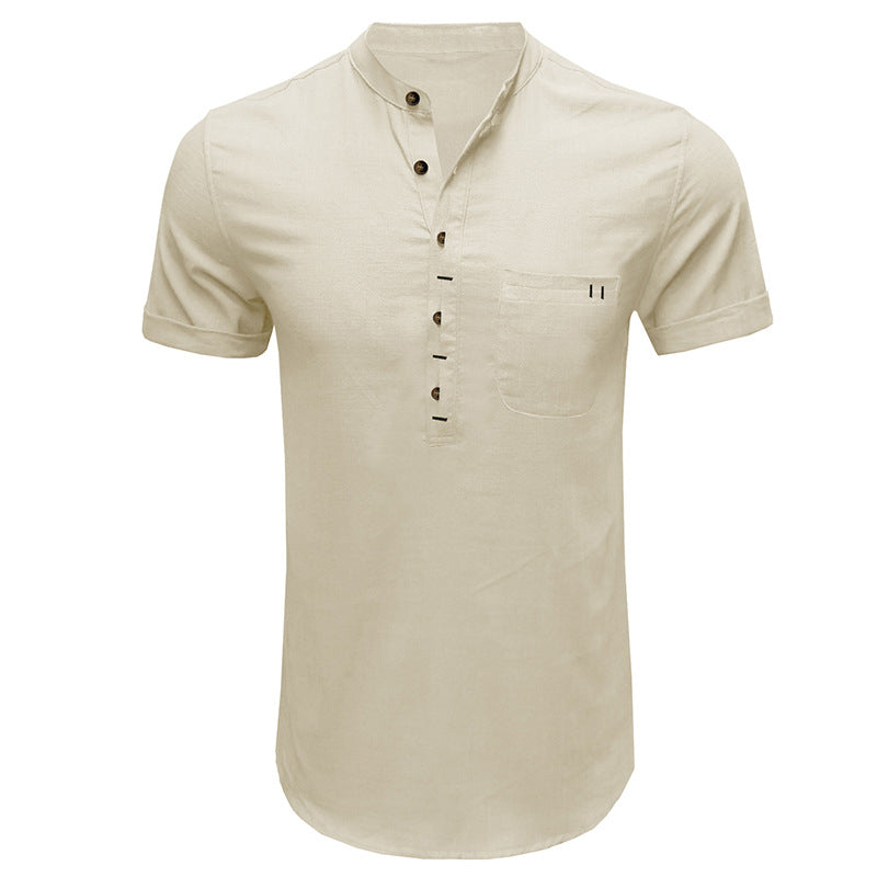 Joesph® | Men'S Solid Color Short-Sleeved Shirt With Pockets