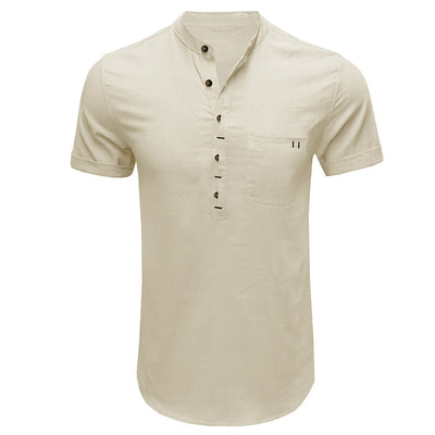 Joesph® | Men'S Solid Color Short-Sleeved Shirt With Pockets