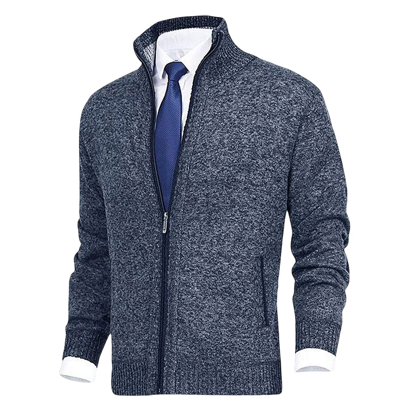 Jody® | Men'S Fashion Solid Color Stand-Up Collar Cardigan