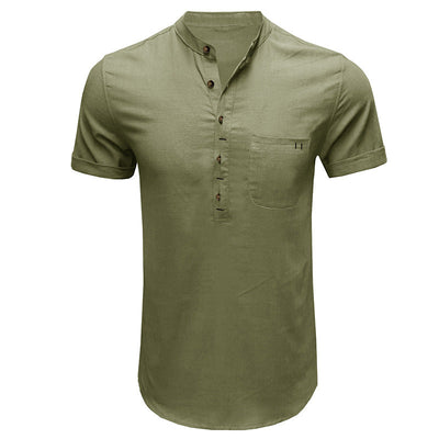 Joesph® | Men'S Solid Color Short-Sleeved Shirt With Pockets