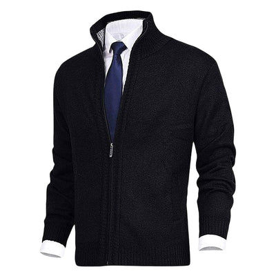 Jody® | Men'S Fashion Solid Color Stand-Up Collar Cardigan