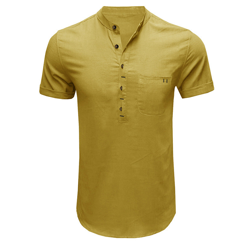 Joesph® | Men'S Solid Color Short-Sleeved Shirt With Pockets