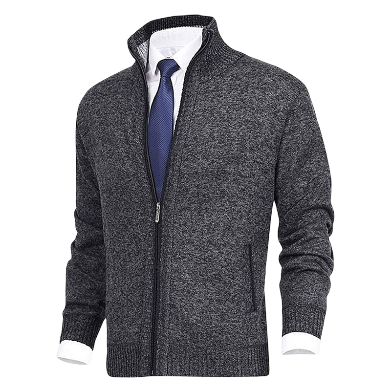 Jody® | Men'S Fashion Solid Color Stand-Up Collar Cardigan