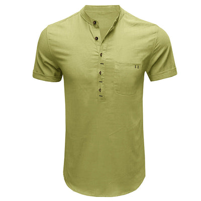 Joesph® | Men'S Solid Color Short-Sleeved Shirt With Pockets