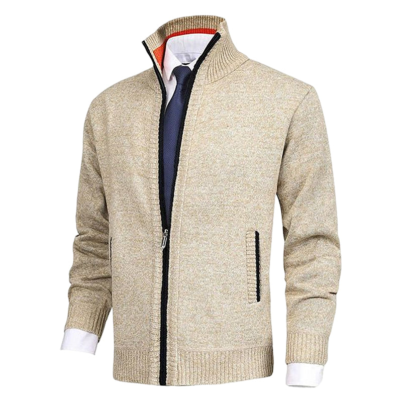 Jody® | Men'S Fashion Solid Color Stand-Up Collar Cardigan