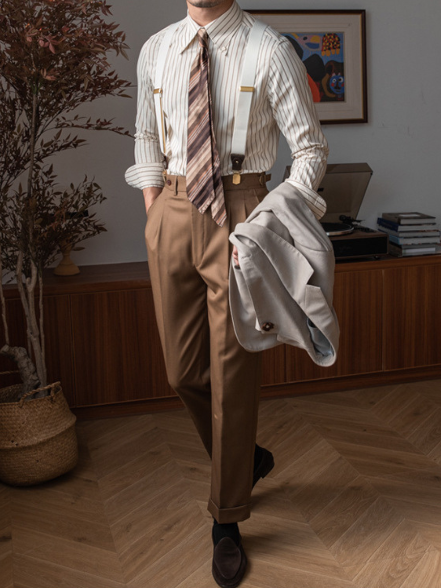 Ennis® | Premium Men'S Striped Business Shirt With Long Sleeves