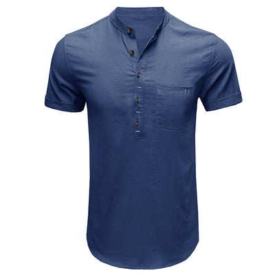 Joesph® | Men'S Solid Color Short-Sleeved Shirt With Pockets