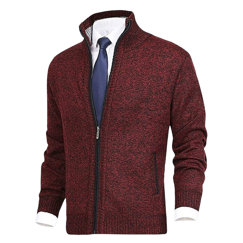 Jody® | Men'S Fashion Solid Color Stand-Up Collar Cardigan