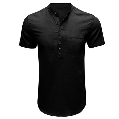 Joesph® | Men'S Solid Color Short-Sleeved Shirt With Pockets
