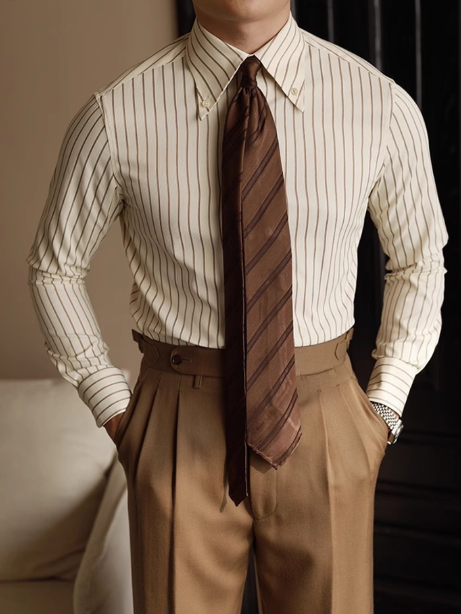 Ennis® | Premium Men'S Striped Business Shirt With Long Sleeves