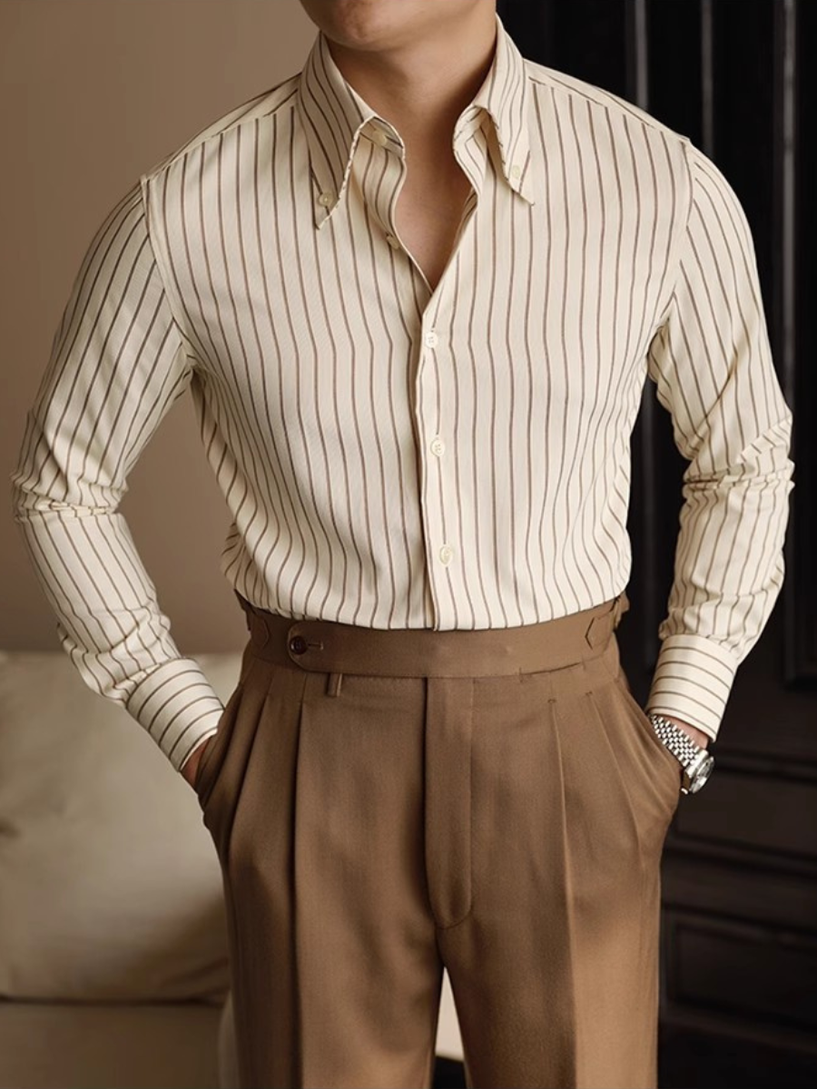 Ennis® | Premium Men'S Striped Business Shirt With Long Sleeves
