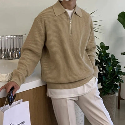 Ira® | Half-Zip Knitted Sweater For Men