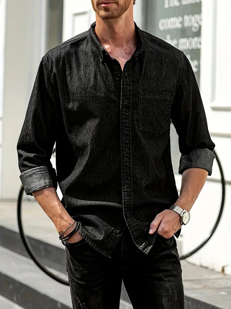 Lou® | Denim Long Sleeve Shirt For Men