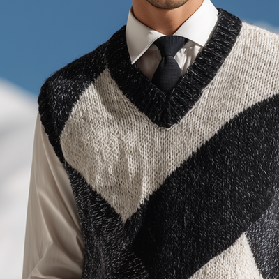 Bruce | Men'S Retro Casual Geometric Knitted Pullover Vest