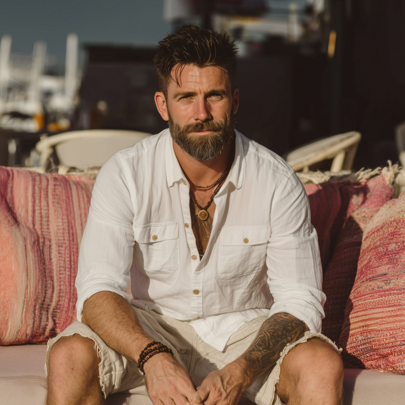 Bruce | Men'S Casual Solid Color Breathable Cotton Chest Pocket Lapel Slim Fit Long Sleeve Shirt