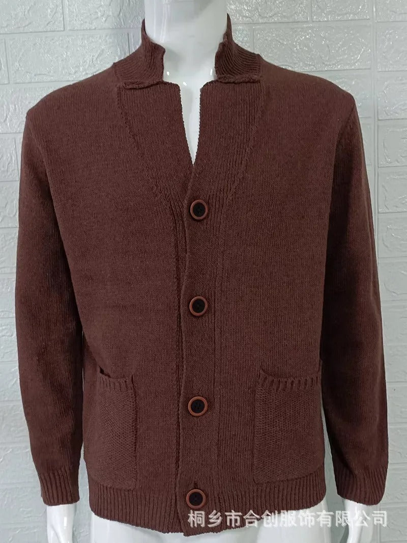 Oliver® | Knitted sweater with pockets and buttons