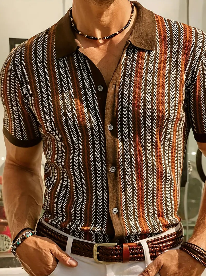 Sebastian® | Short Sleeve Knitted Shirt For Men For Summer