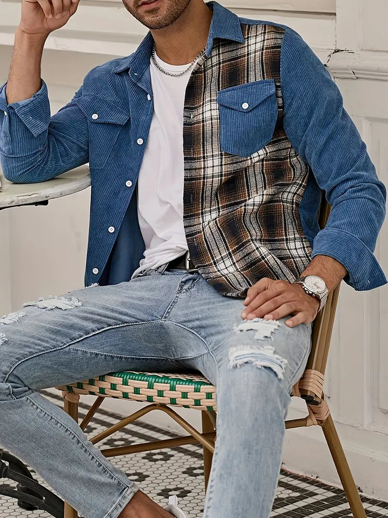 Lorne® | Patchwork Shirt With Buttons For Spring