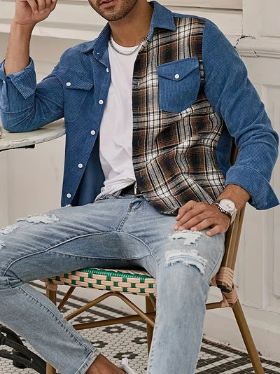 Lorne® | Patchwork Shirt With Buttons For Spring