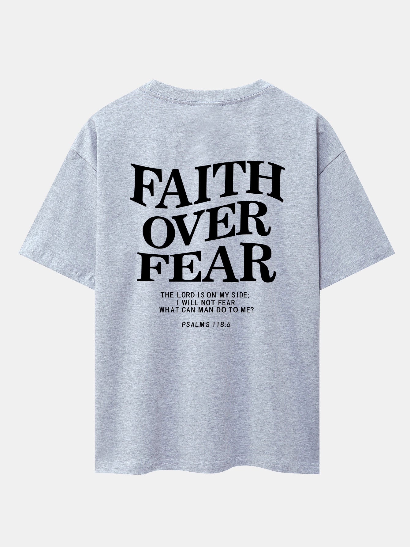 Norberto® | Faith Over Fear Print Drop Shoulder Oversize T-Shirt