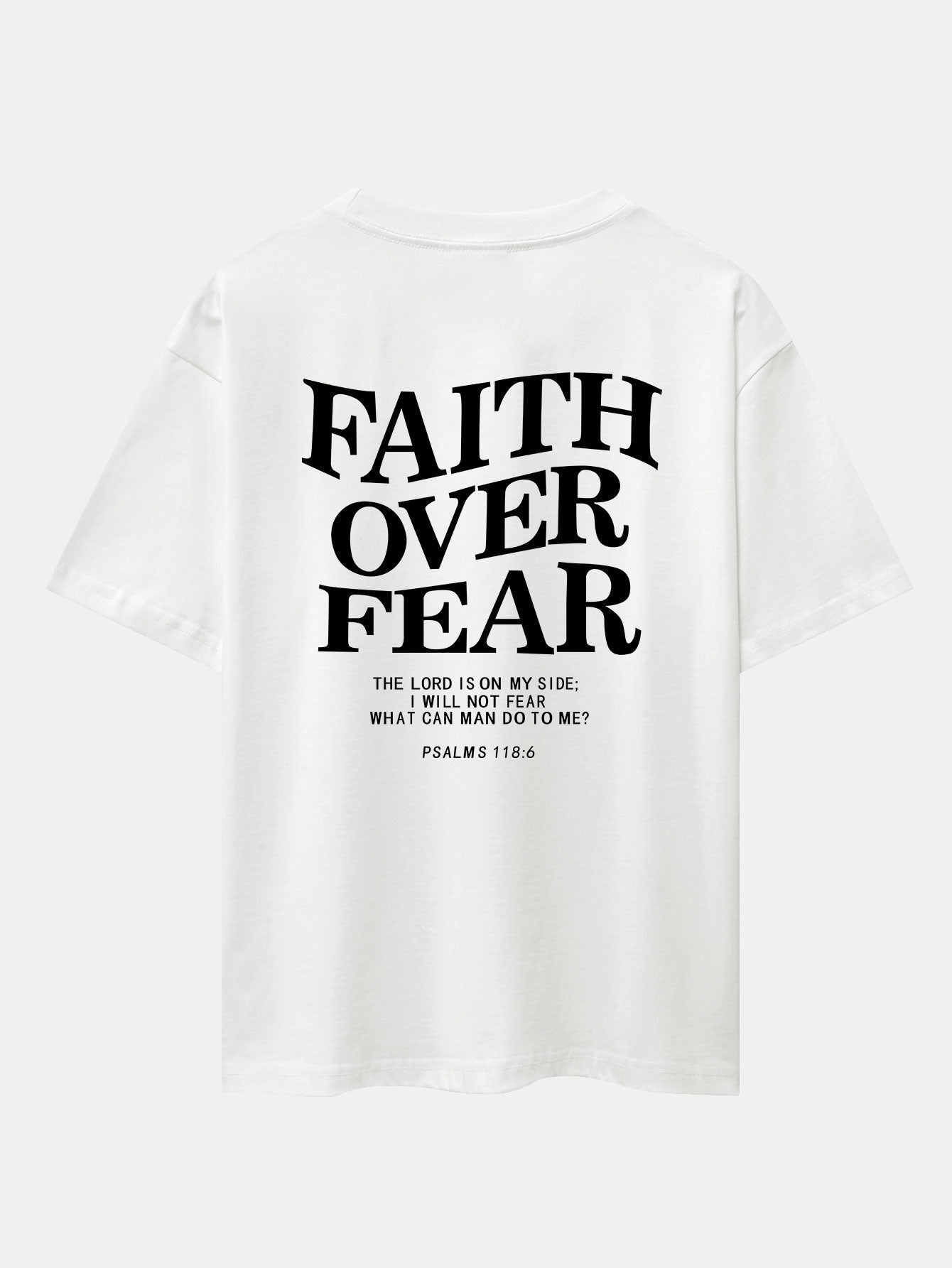 Norberto® | Faith Over Fear Print Drop Shoulder Oversize T-Shirt