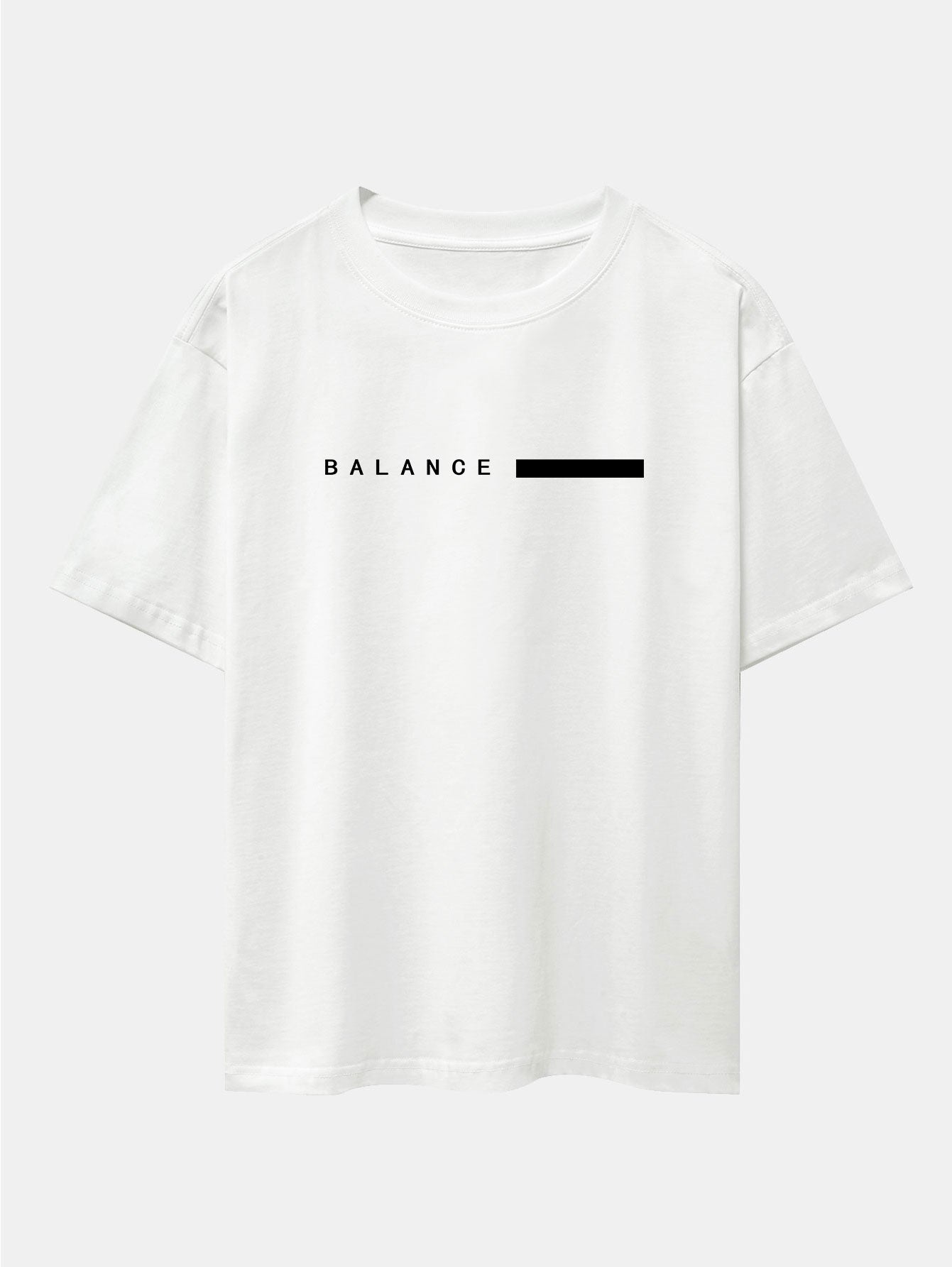 Gael® | Balance Stripe Print Drop Shoulder Oversize T-Shirt & Jogging Pants