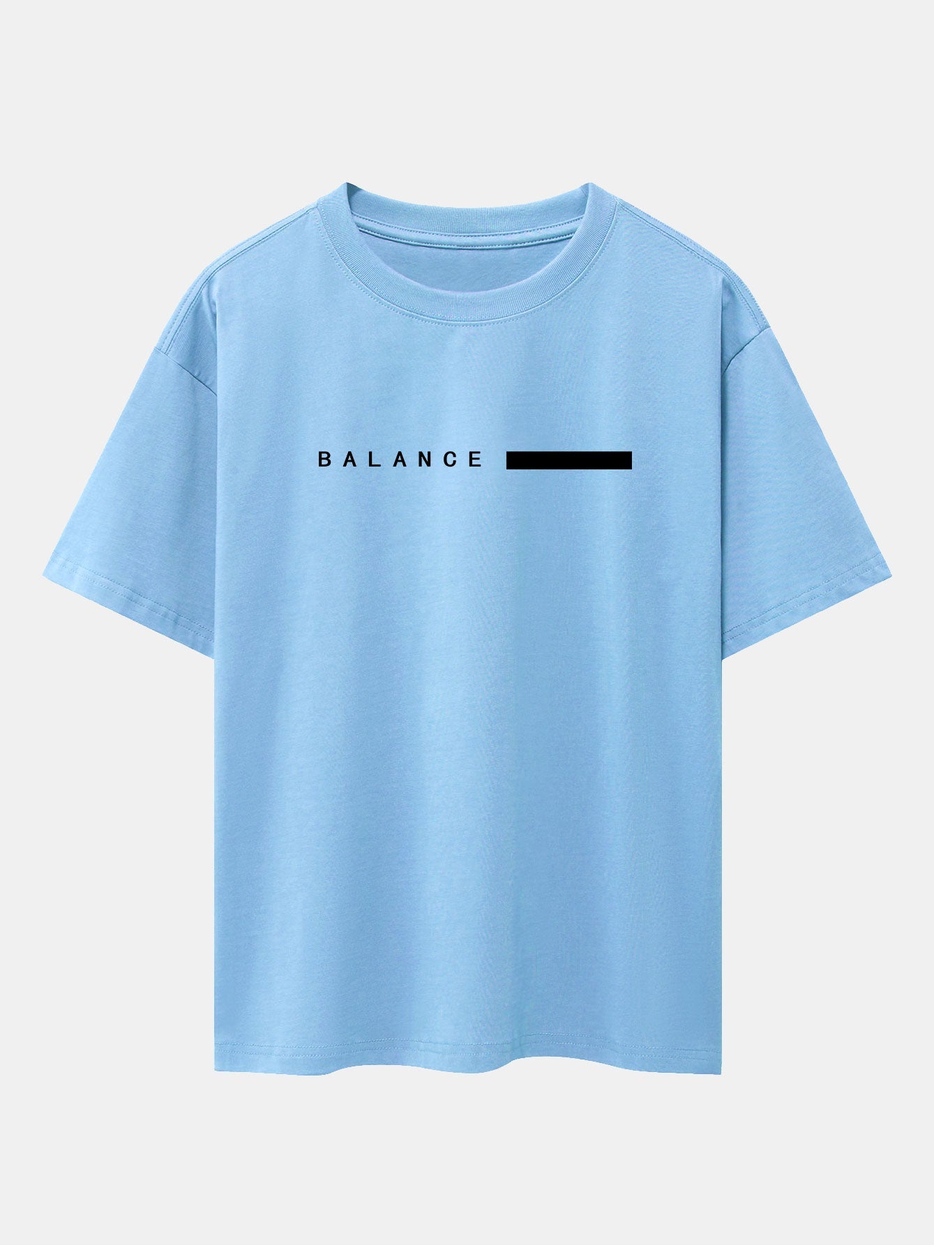Nereo® | Balance Stripe Print Drop Shoulder Oversize T-Shirt